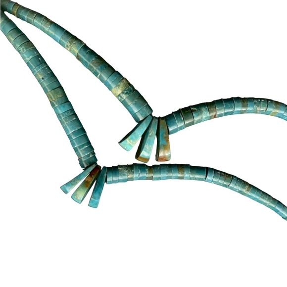Heishi Turquoise Native American Beaded Necklace Jacla - Picture 4 of 13
